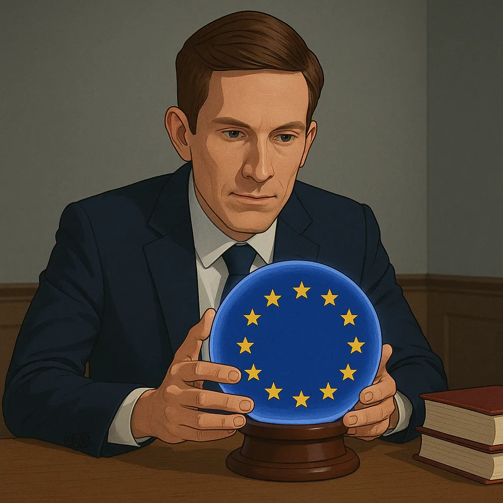 Lawyer looking into the crystal ball